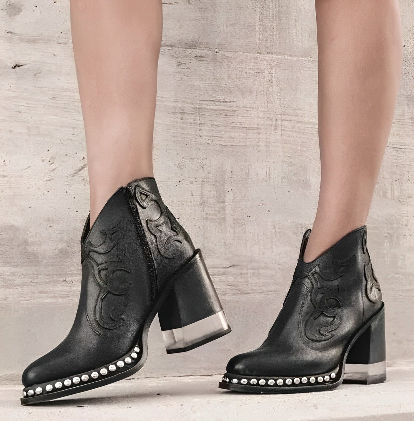 Chelsea | Botas de piel vegana bordada