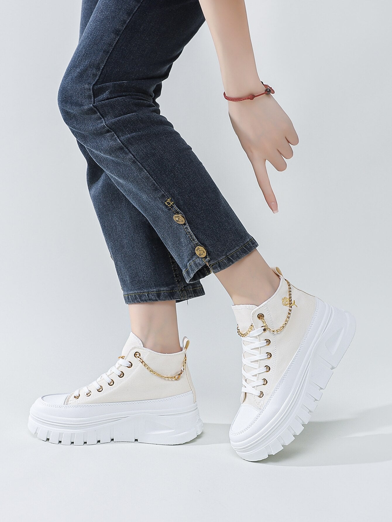 Jackie | Tenis de Lona con Cadena
