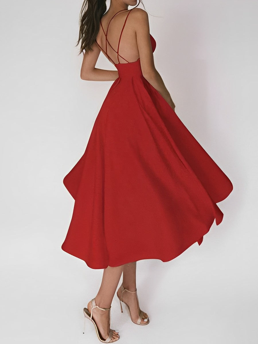 Alessia | Elegante vestido con escote en V y tirantes